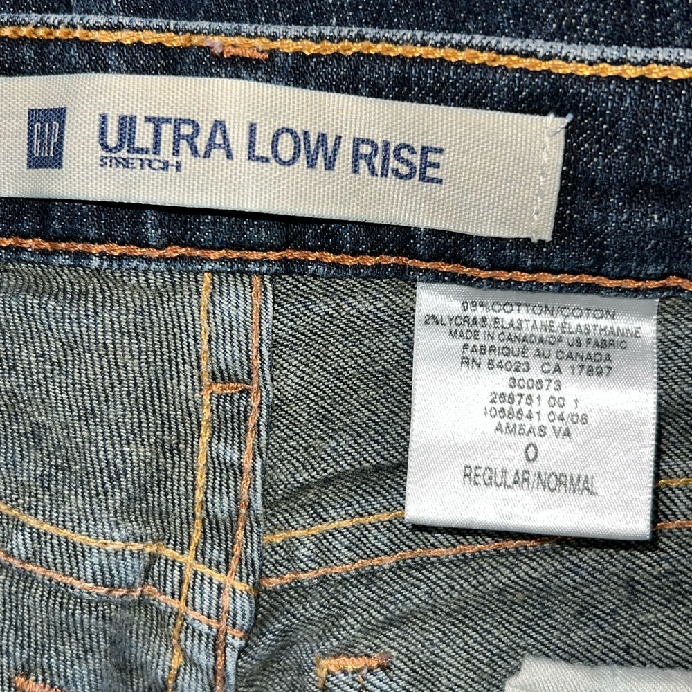 GAP Dark Indigo Straight Leg Jeans 0 R - Picture 4 of 4